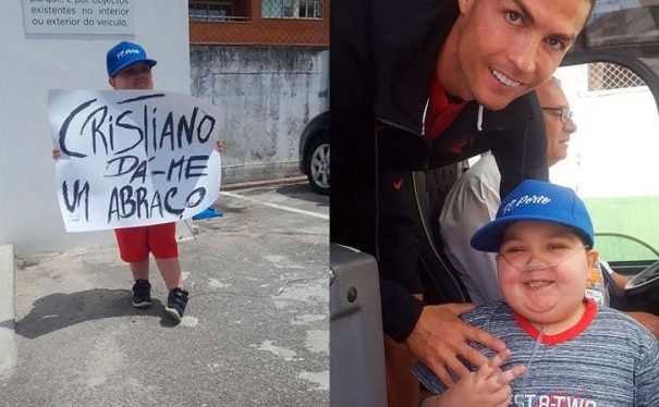 Ronaldu xəstə uşağa görə komandanın avtobusunu dayandırdı