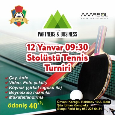 Növbəti Stolüstü Tennis Turnirimiz gəlir!